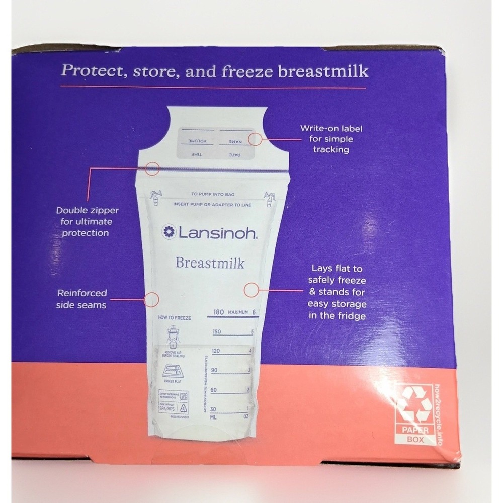 Lansinoh‎ Breastmilk Storage Bags 100 Count Pre-sterilized BPA BPS Free 44677 - Picture 4 of 9